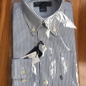 Lord and Taylor boys pinstripe dress shirt 5 NEW